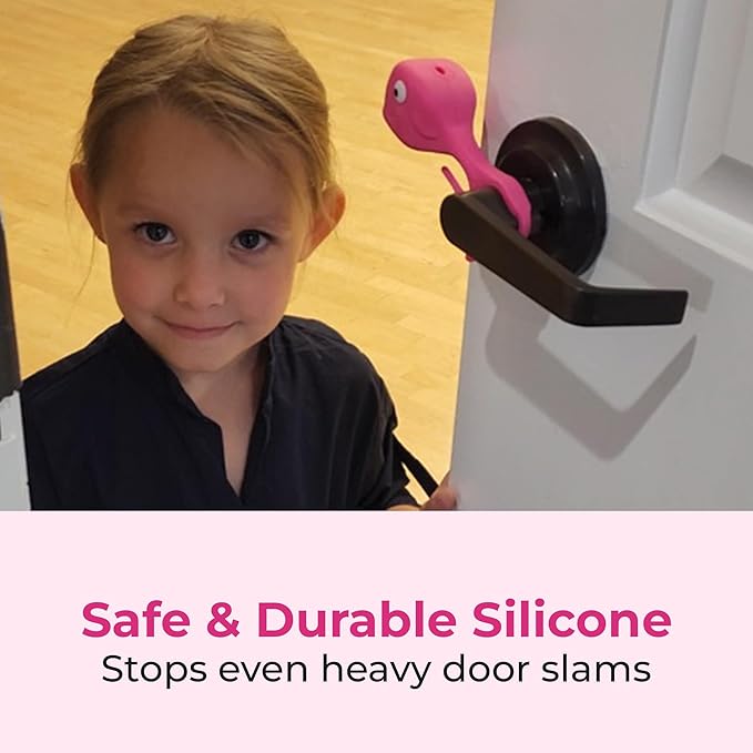 Baby Proofing Door Stopper, Door Pinch Guards Protect Child Fingers & PET Tails. Baby Safety Finger Protectors Prevent Pinch Injuries – Kids and Adults Love Whale Pinch Guard (Pink)