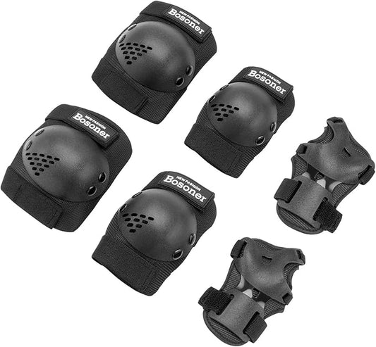 BOSONER Kids/Youth Knee Pad Elbow Pads for Roller Skates Cycling BMX Bike Skateboard Inline Rollerblading, Skating Skatings Scooter Riding Sports
