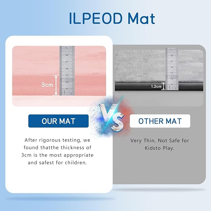 Baby Play Mat for Floor Tummy Time Mat Nursery Rug Muscle Mat Area Rug Playroom Rug Tatami Mat 6'7"x4'11" Memory Foam 1.3" Thick Crawling Mat for Babies,Toddlers, Infants, Kids,Floor Mat(Pink)