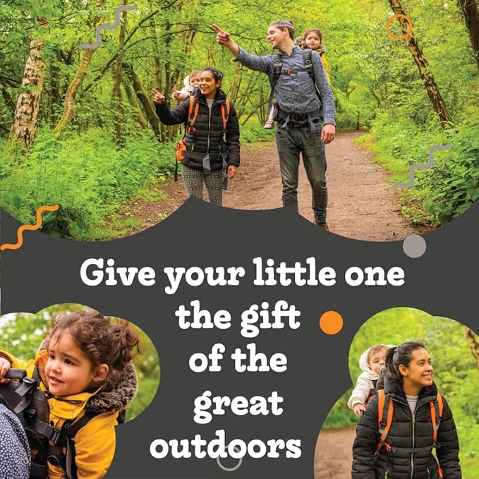 Hiking Baby Carrier Backpack - Comfortable Toddler/Baby Backpack Carrier System with Diaper Change Pad, Insulated Pocket + Rain and Sun Hood to Protect Your Child