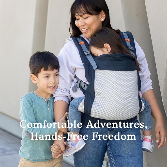 Beco Toddler Carrier - Breathable 3D Mesh Front-Carry & Backpack Style Carrier with Tall Supportive Back and Ergonomic Extra-Wide Seat for Children from 18months (20-60 lbs) - Navy