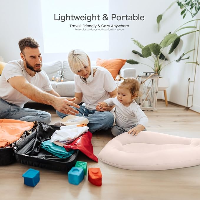 Baby Lounger for Newborn: Skin-Friendly & Breathable for 0-12 Months Infant Tummy Time Playtime & Diaper Changes - Portable & Lightweight Cushion for New Parents