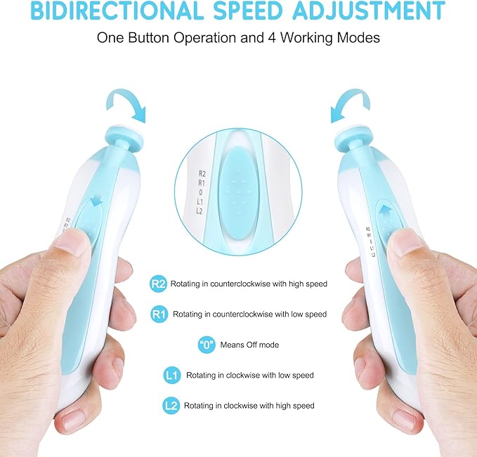 Baby Nail Trimmer Electric,Baby Nail Clippers, 6 in 1 Baby Nail File,Nail File Baby Grooming Kit Manicure Set for Toddler or Adults