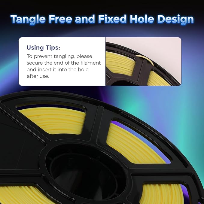 FLASHFORGE Rapid PLA Filament 1.75mm Luminous Yellow, 500mm/s High Speed Printing, Glow in The Dark 3D Printer Filament 1kg Spool, Dimensional Accuracy +/- 0.02mm, Brilliant, Long-Lasting Glow