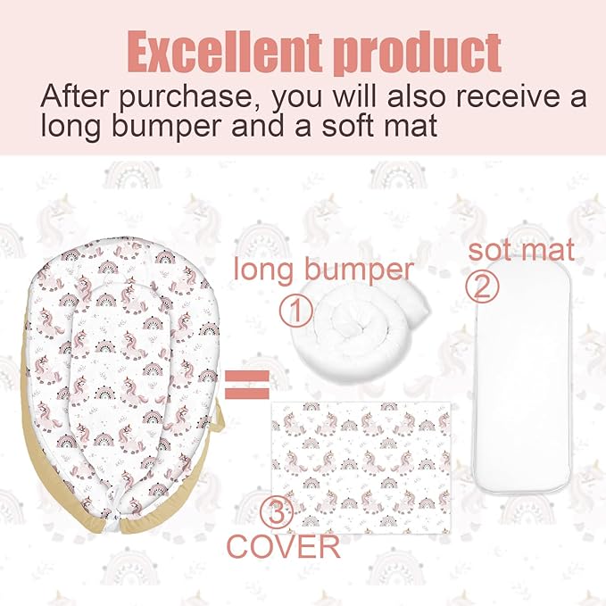 Baby Lounger for Newborn Cover - Newborn Lounger Cover for 0-12 Months, Breathable & Portable Infant Lounger Cover - Soft Baby Floor Seat Cover for Travel, Newborn Essentials - Baby Snuggle Dinosaur