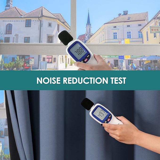 ChrisDowa 100% Blackout Curtains 90 inch Long for Bedroom with Black Liner, 2 Thick Layers Total Blackout Thermal Insulated Grommet Long Window Curtains 2 Panels Set (Stone Blue, 52 x 90 Inch)