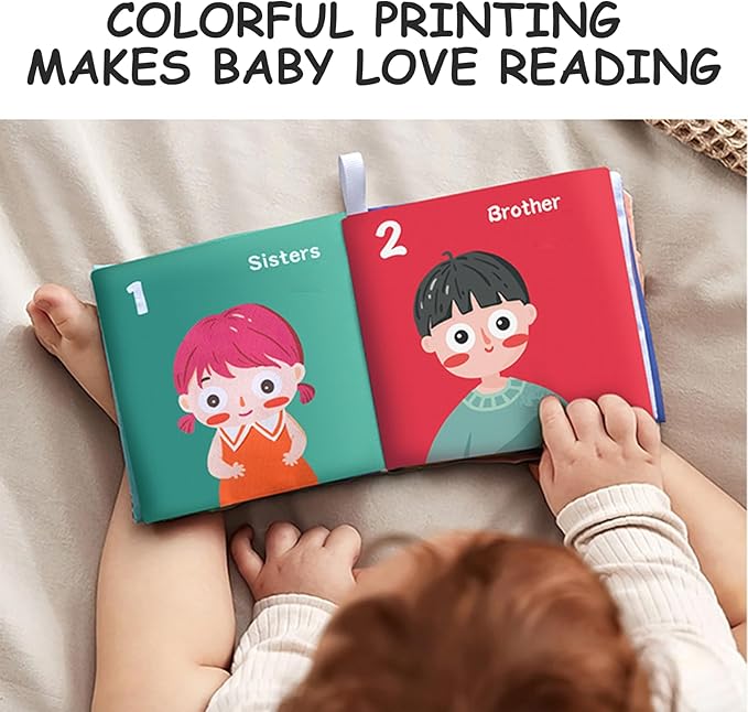 BARMACO Baby Soft Books, Touch and Feel Crinkle Cloth Books for Babies, Infants & Toddlers, Learning Toys Gifts for Boys & Girls, Early Development Interactive Sensory Toys, Ocean Animal Tails Books