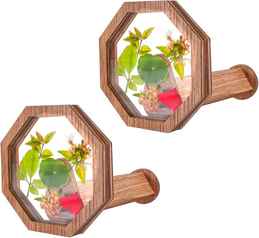 2PCS Natural DIY Kaleidoscope Kit, New Wooden Magic Rotating Kaleidoscope Making Set for Nature Lovers, Best Gift, Outdoor Classic Handmade Education Toys