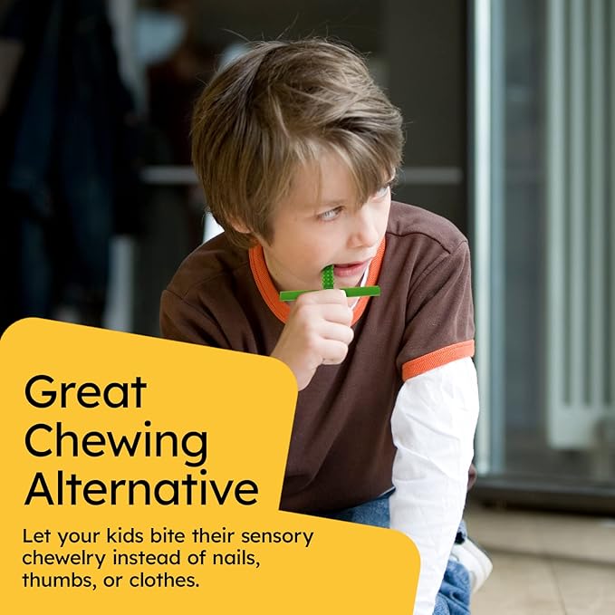 Gafly X’s and Y’s - 5 Pack Sensory Chew Toys for Autistic Children - Chewy Sticks for Sensory Kids - Autism Chew Toys for Toddlers & Kids - BPA-Free Silicone Chew Tubes for Sensory Needs