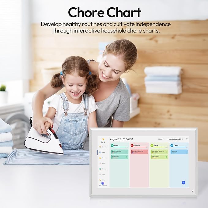 BOCT 15.6'' Digital Calendar Wall - 32GB Memory Touch Screen Chore Chart Smart Calendar,Digital Planner,Auto-Sync,APP Control,Interactive Family Schedules, Gift for Mother