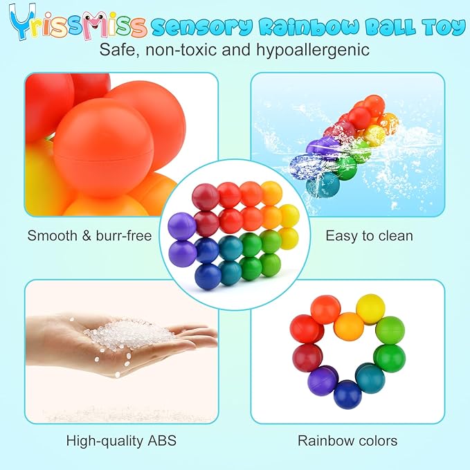 2PCS Autism Sensory Toys for Autistic Children , Sensory Fidget Toys for Adults Kids, Autism Toys for Toddlers 3-4, Travel Toys Present for Kids Ages 3 4 5 6 7+ ,Stocking Stuffers Present(A)