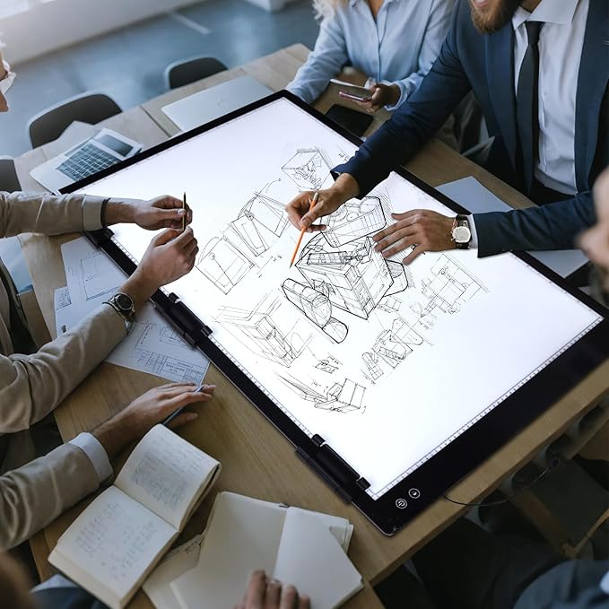 elice A1 Rechargeable Diamond Art Light Board (35.4''x 23.6''), Extra Large Wireless LED Light Box for Tracing and Drawing, 3-Color Light Modes Light Pad, 6000 mAh Battery Light Table for Artists DIY