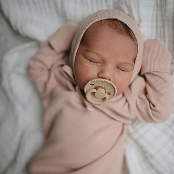 FRIGG Natural Rubber Baby Pacifier 6-Pack Earthy Wonder | Made in Denmark | BPA-Free (0-6 Months)