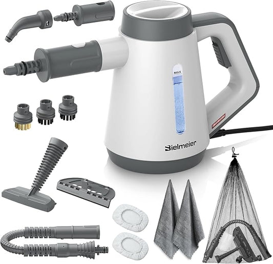 Handheld Pressurized Steam Cleaner - 15s Quick Start, Multi-Functional for Home, Kitchen, Bathroom, 8 Attachments, Chemical-Free, Safe & Efficient Cleaning Solution