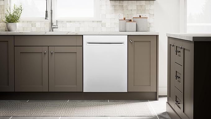 Kenmore 24" Built-in Stainless Steel Tub Dishwasher EasyFlex 3rd, SmartWash, UltraWash, TurboDry, MoreSpace Plus Adjustable Rack, Energy Star Certified, White