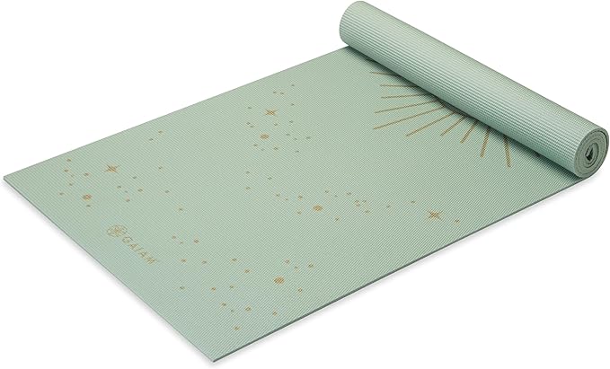 Gaiam Yoga Mat - Premium 6mm Print Extra Thick Non Slip Exercise & Fitness Mat for All Types of Yoga, Pilates & Floor Workouts (68"L x 24"W x 6mm Thick)