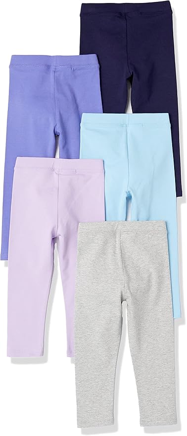 Amazon Essentials Girls and Toddlers' Leggings, Multipacks
