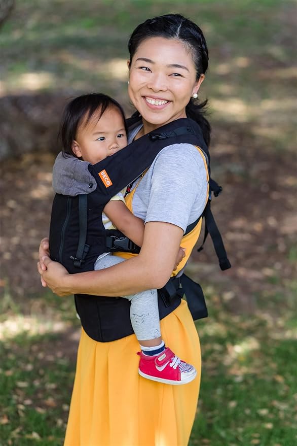 Beco Baby Carrier 8 Hybrid Newborn to Toddler Carrier (7-45lbs) - All in 1 Mesh Toddler Carrier - Baby Carrier Backpack, Front and Hip Carrier with Adjustable Seat - Cooling Ergonomic Carrier (Black)