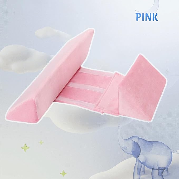 Baby Side Sleeper Weddge Breathable Pillow, Removable and Washable Breathable Bedding Set, Medium