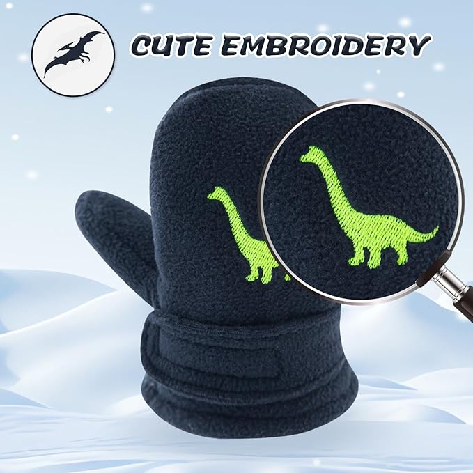 BAVST Baby Toddler Winter Mittens Girls Warm Fleece Lined Gloves Kids Sherpa Lined Mittens for Boys