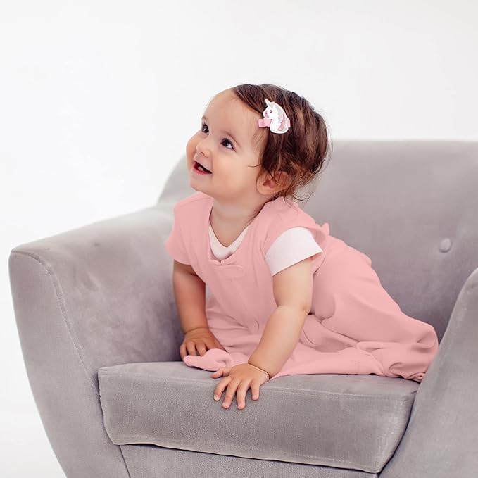 Baby Sleep Sack 1.0 TOG, Organic Cotton Baby Wearable Blanket with Two-Way Zipper, Swaddle Transition Baby Sleeping Bag, All-Season Sleep Sack for Newborn Infant Toddler Boy Girl, 2-Pack, 12-18 Month