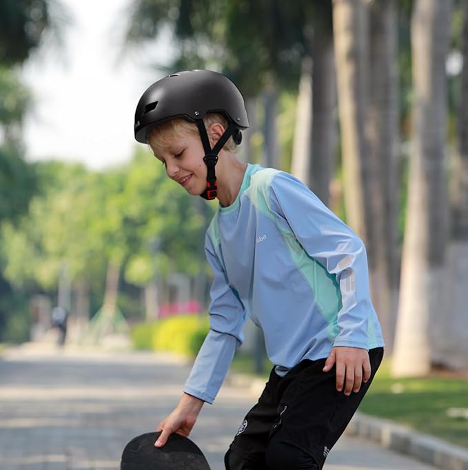 Bike Skateboard Helmet, Adjustable and Multi-Sport for Skate Scooter, 3 Sizes for Adult Youth Kids Toddler