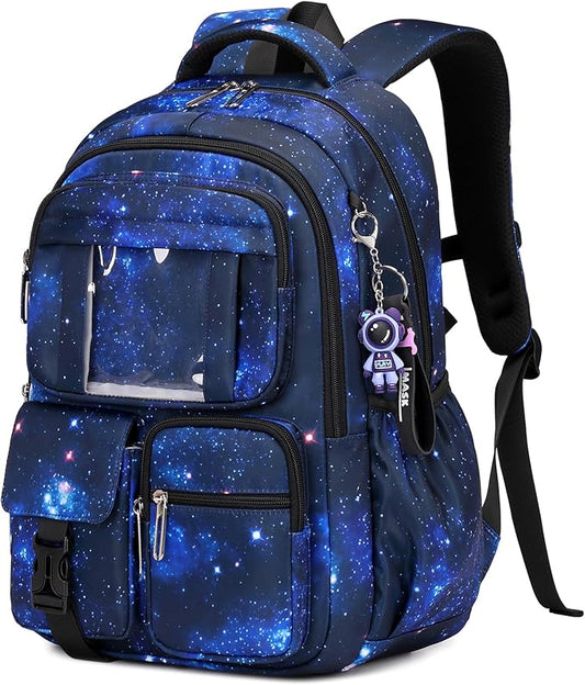 Kids Backpack for Girls Boys School Bags for Middle School Students Book Bag for Elementary Primary Kawaii Ita Backpack, Galaxy Astronaut