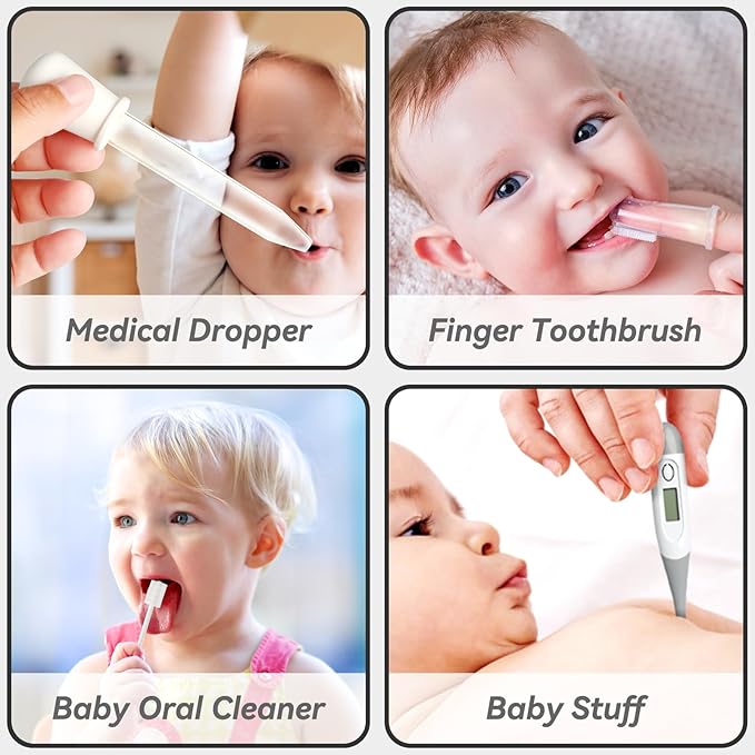 Baby Healthcare and Grooming Kit for Newborn Kids, 24PCS Upgraded Safety Baby Care Kit, Newborn Nursery Health Care Set, Baby Care Product (Grey White)