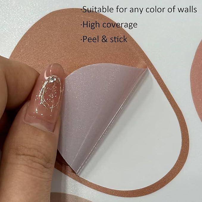 Boho Polka Dot Wall Decals 84 PCS, Boho Wall Sticker for Girls Room Living and Playroom Nursery, Removable Wall Decals Kids Room Decor Vinyl Murals DIY Cute Decorations (12 Sheets)