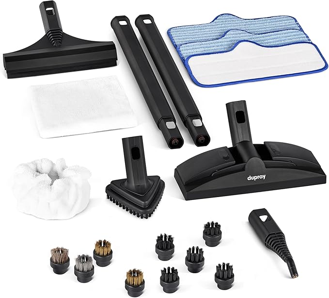 Dupray Neat Steam Cleaner with 20-piece Accesory Kit. For Multipurpose steam Cleaning Hardwood, Tile, Laminate and Sealed Floors, Couch, Furniture and more. *Kills 99.9% of Bacteria and Viruses