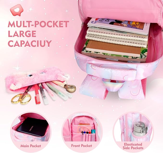 Aesthetic Kawaii Rainbow Backpack