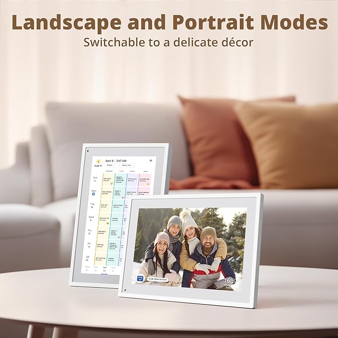 10.1" Digital Calendar Chore Chart – 1080P Full HD Interactive Touchscreen, Smart Family Planner, Hearth Display Digital Wall & Desk Mountable for Seamless Scheduling