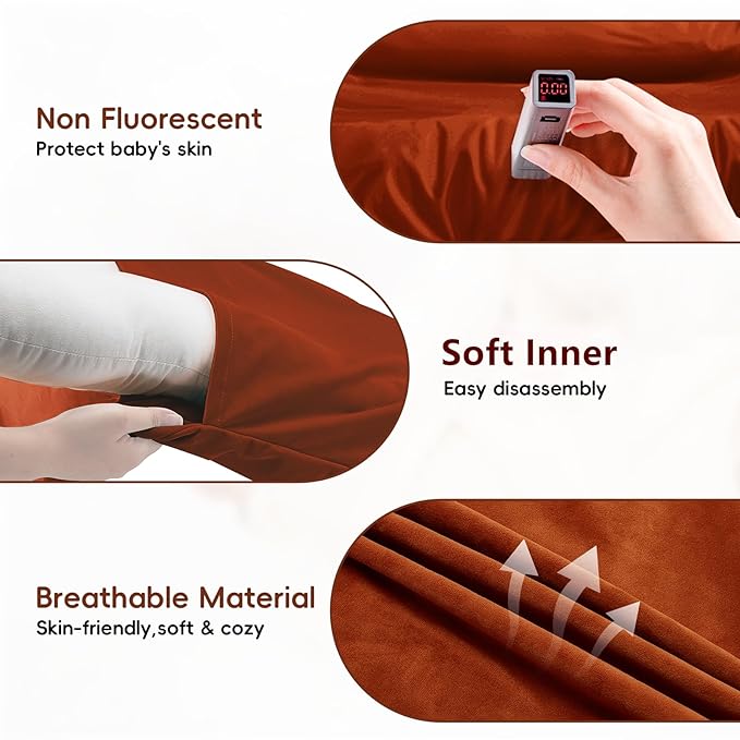 Baby Lounger for Newborn,Baby Nest for Newborn Soft Cotton Breathable for Playtime & Relaxation,Flat Babies Essentials Gifts Newborn Lounger for Boys & Girls 0-12 Months(Coffee)