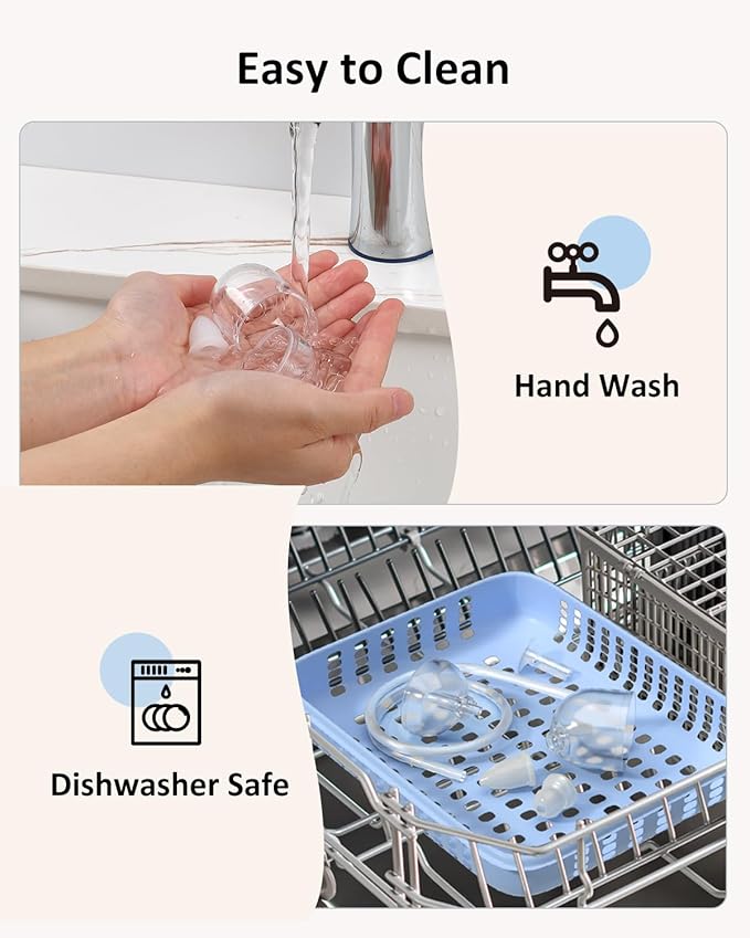 HEYVALUE Nasal Aspirator for Baby, Hospital Grade Nose Sucker with 9 Levels Suction, Night Light and Nursery Rhyme Soothing, Electric Nose Suction for Baby with Food-Grade Silicone Tips Green