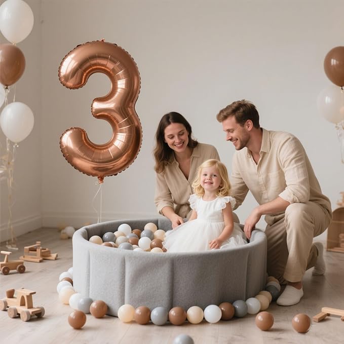 GOGOSO Balls for Ball Pit - Plastic Ball for Toddlers 1-3, Baby Kids Ball Pool Decoration 50 100 200 300 500 1000 (Grey+Coffee+ Beige+White, 50 Balls)