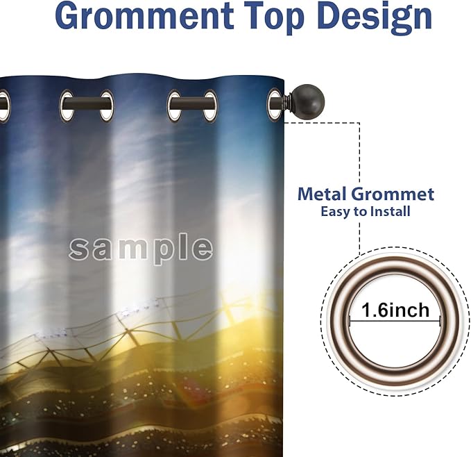 Jekeno Game Controller Blackout Curtains for Kids Boys Teens Bedroom Colorful Video Game Gamer Gaming Gamepad Decor for Home Living Room Grommet Window Drapes 2 Panel Set, 42"x84"