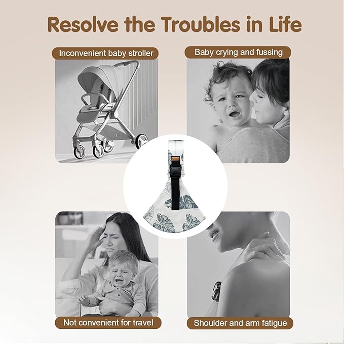 Baby Sling Carrier,Toddler Carrier, 2025 New Baby Sling,Portable and Lightweight Sling,Non-Slip Hip Seat Carrying 10-30lbs(Square)