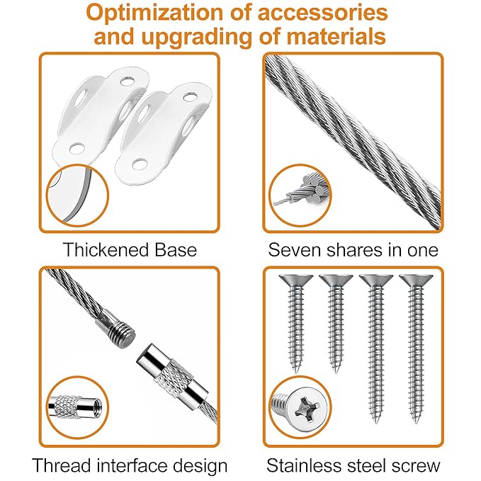 Furniture Anchors (10 Pack) for Baby Proofing, Anti Tip Furniture Anchor Securing 420lbs Tension Earthquake Resistant Metal Furniture Wall Anchor Prevent Baby Pet from Falling Furniture