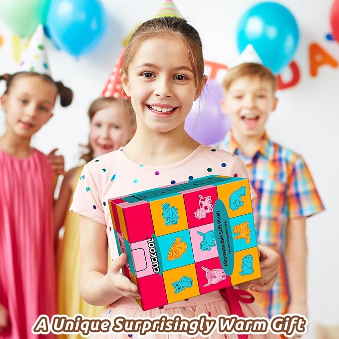 Cuckool Pink Axolotl Stuffed Animals, Microwavable Stuffed Animals Heating Pad for Cramps, Pain Stress Relief, Heatable & Coolable Lavender Scented Plush Toys for Anxiety, Women & Kids Bedtime