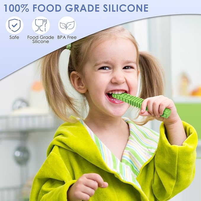 ERKOON Sensory Chew Toys for Autistic Children, 5 Pack Silicone Chewy Tube Oral Motor Tools for Sensory Kids with Autistic, Biting ADHD, SPD, Nursing Teething Toys