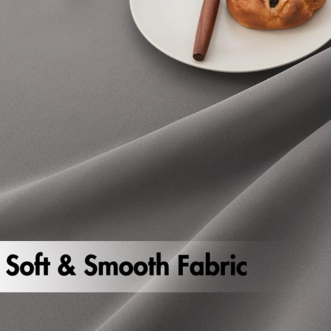 ANRODUO Back Tab Blackout Curtains for Bedroom Living Room, Rod Pocket Pinch Pleated Thermal Insulated Room Darkening Curtains 92 Inches Long 2 Panels, Grey, 42 x 92 Inch