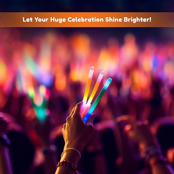 Glow Fever Glow in The Dark Sticks - 100 ct 6" Glow Sticks Bulk Party Pack with End Caps & Lanyards - Glow Party Favors for Concert, Festival, & Wedding Neon Light Sticks by Party Dragon, Yellow