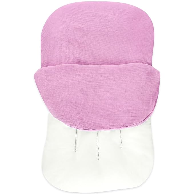 Hooyax Muslin Baby Lounger Cover Soft Organic Cotton Slipcover Fits Newborn Lounger for Baby Boys and Girls (Lavender)