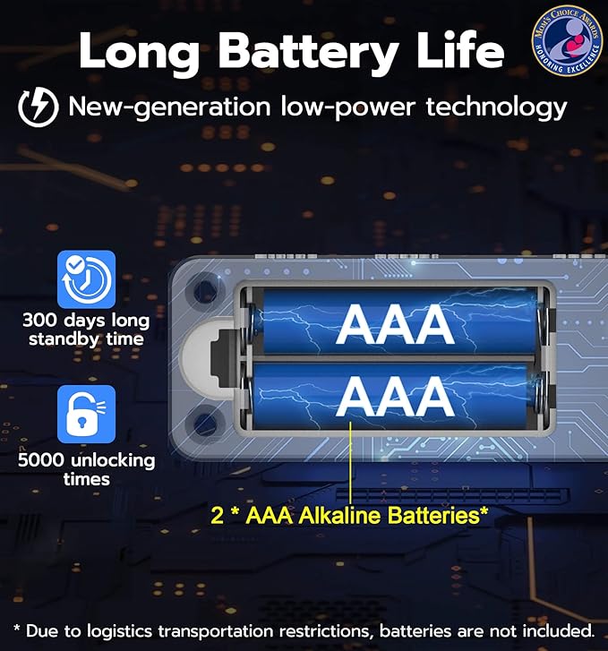 Anweller Baby Proofing Smart Cabinet Locks, Child Proof Hidden Drawer Locks, No Drill Adhesive Magnetic RFID Bluetooth Keyless Lock for Adults File Kitchen Cupboard Closet Liquor - White