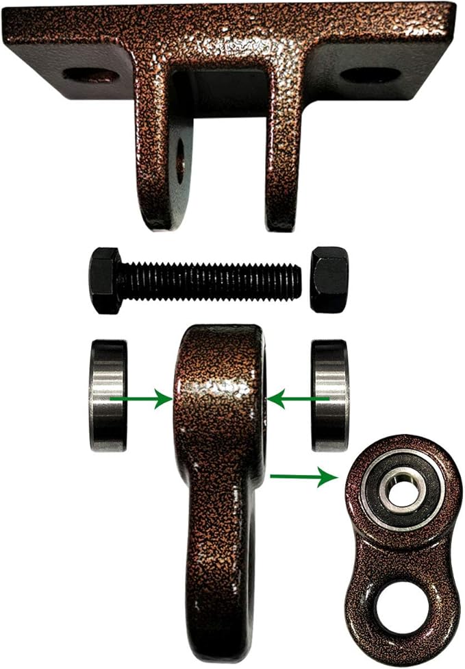 Heavy Duty Bronze Swing Hangers Screws Bolts Included Over 5000 lb Capacity Playground Porch Yoga Seat Trapeze Wooden Sets Indoor Outdoor (2 Pack)