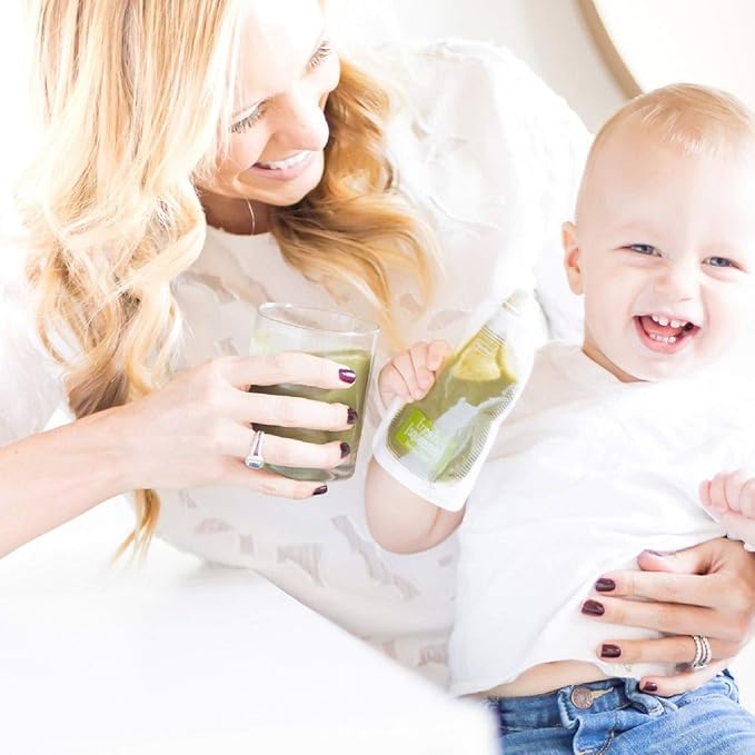 Infantino Squeeze Station, Baby Food Maker & Pouch Filler, Fill 3 Reusable Pouches at Once, Easy to Use, Dishwasher Safe, Homemade Baby Food Prep Essential, Purple