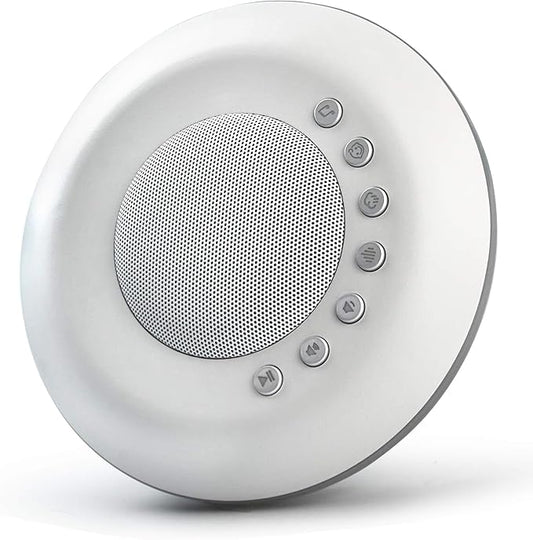FamiSym White Noise Sound Machine,28 Soothing Natural Sounds 32 Level Volume 3 Timer Memory Function,Rechargeable Battery,Sleep Sound Machine for Baby Kids Adults