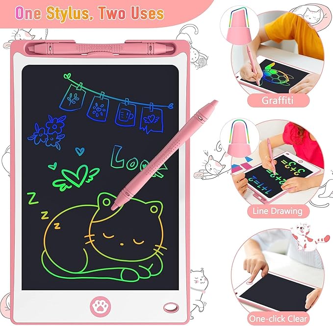 Hockvill LCD Writing Tablet for Kids 8.8 Inch, Toys for Girls Boys Drawing Pad for 3 4 5 6 7 Year Old Kids Toys, Children’s Day Gift Toddler Doodle Board Travel Essentials, Birthday Gift for Children
