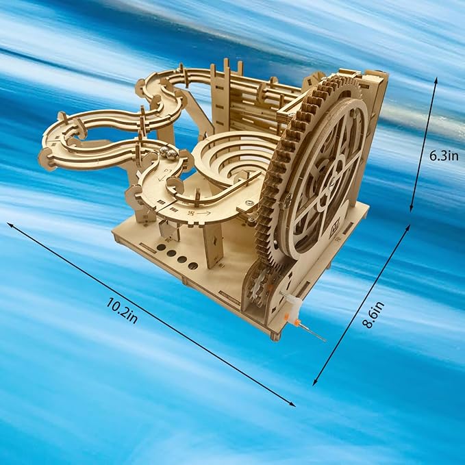 3D Wooden Puzzle Marble Run for Adults Kids - DIY Mechanical Puzzle Assembly Model Building Kit Wood Crafts for Boys and Girls Age 14+ Years Old
