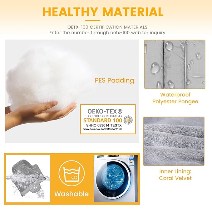 Orzbow Warm Bunting Bag Universal,Stroller Sleeping Bag Cold Weather,Waterproof Toddler Footmuff (Grey, Large)